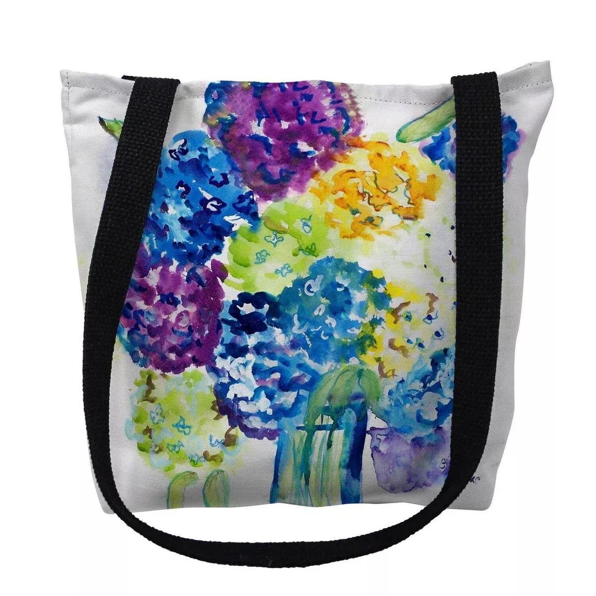 Betsy Drake TY022M 16 x 16 in. Hydrangea Tote Bag - Medium