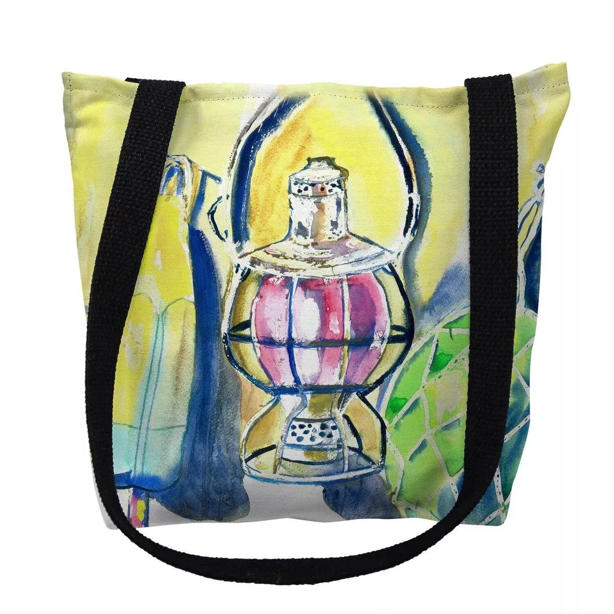 Betsy Drake TY062M 16 x 16 in. Lantern & Bowies Tote Bag - Medium