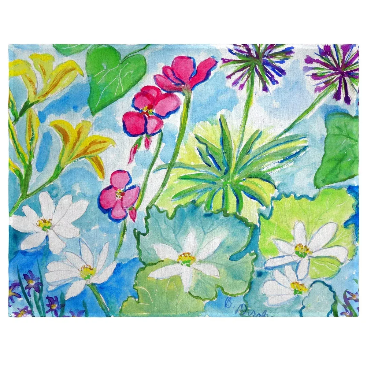 Betsy Drake Wild Garden Place Mat Set of 4