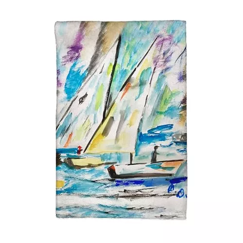 Betsy's New Sailboats Kitchen Towel - 16x25