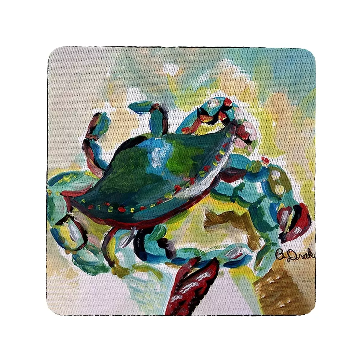 Betsydrake CT1166 Colorful Crab Coaster - Set of 4