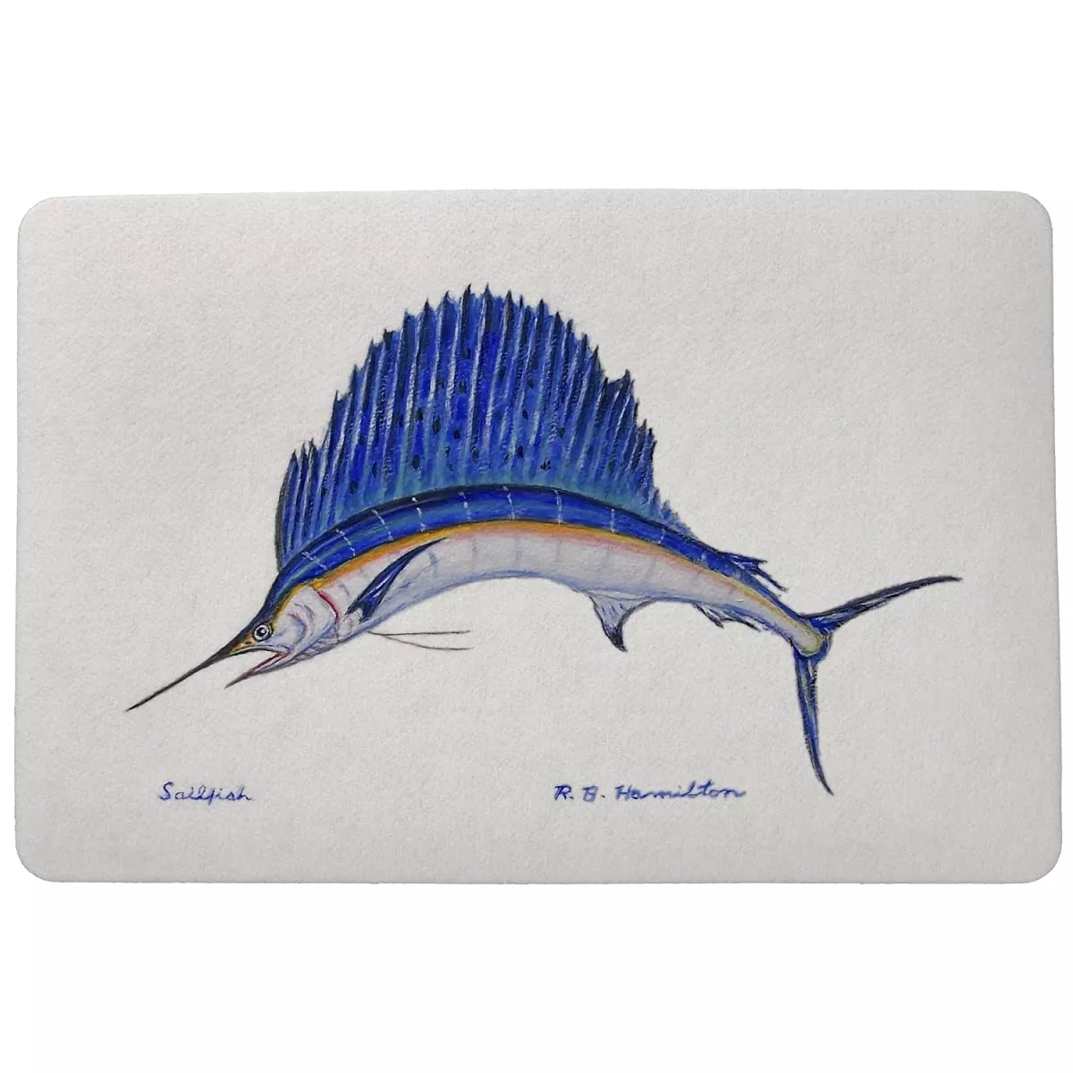 Betsydrake DM006 18 x 26 in. Sailfish Door Mat