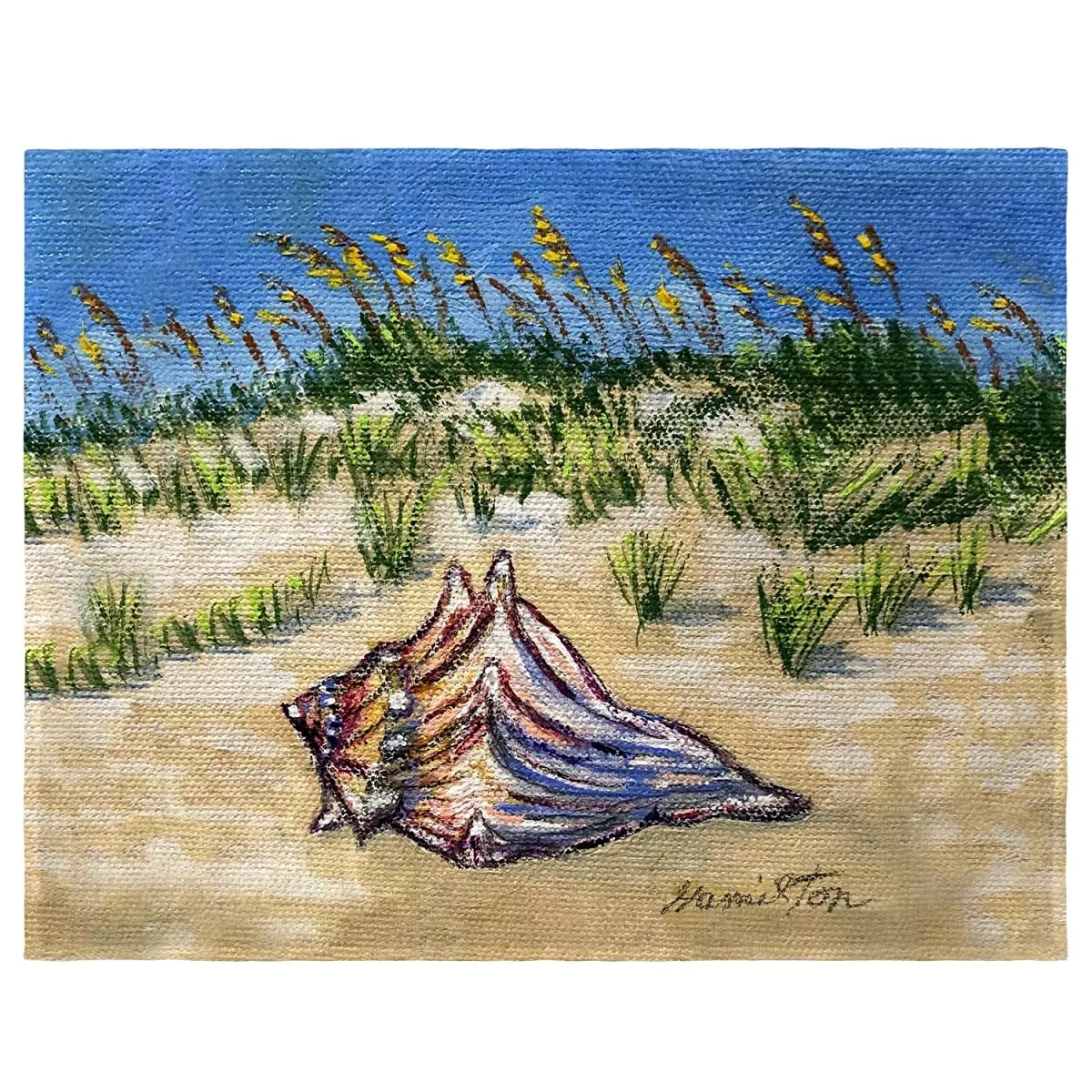 Betsydrake PM1167 14 x 18 in. Conch Found Place Mat - Set of 4