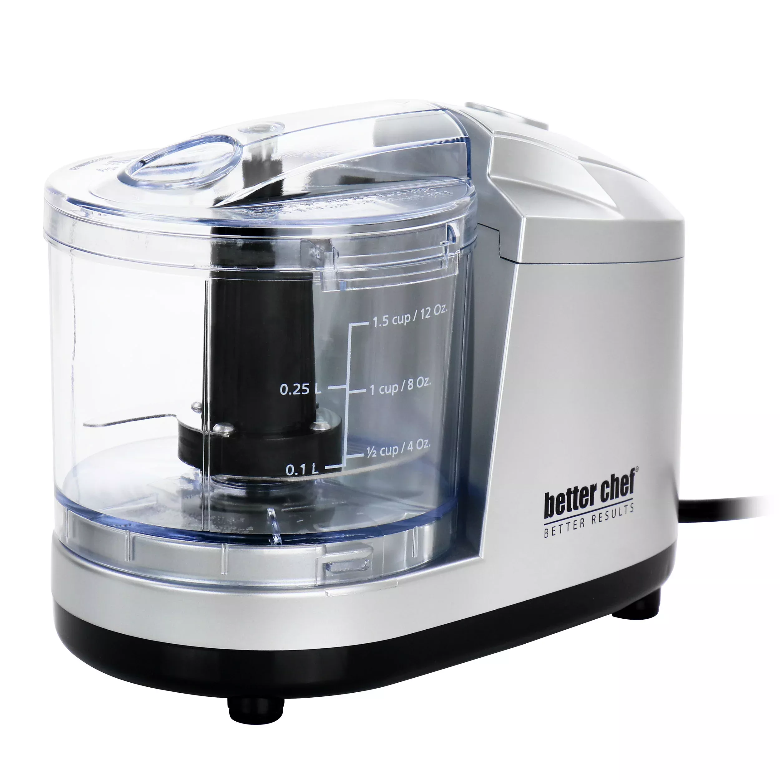 Better Chef1.5 Cup Safety Lock Compact Chopper in Silver
