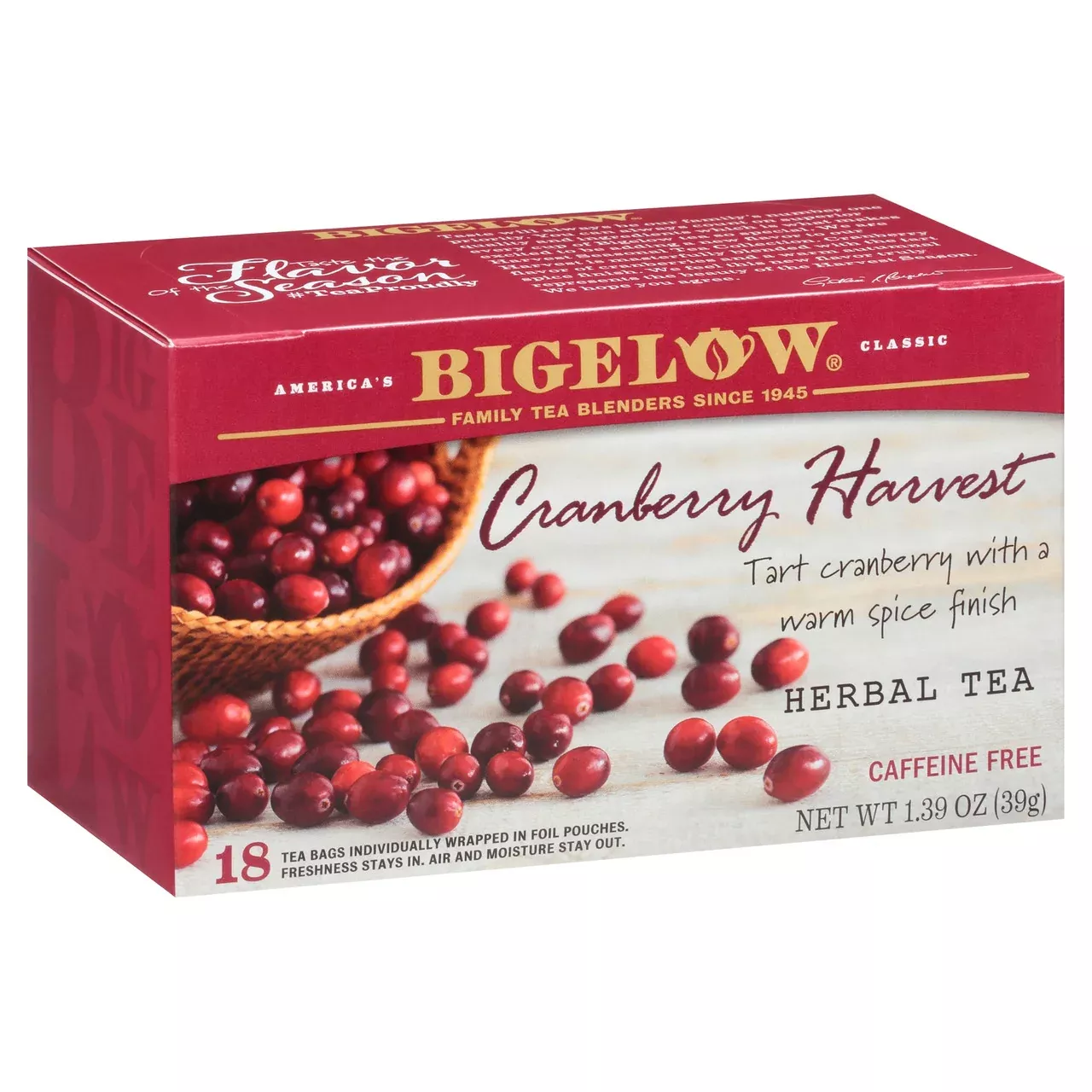 Bigelow Cran Hrvst Tea- Case Of 6 - 18.00