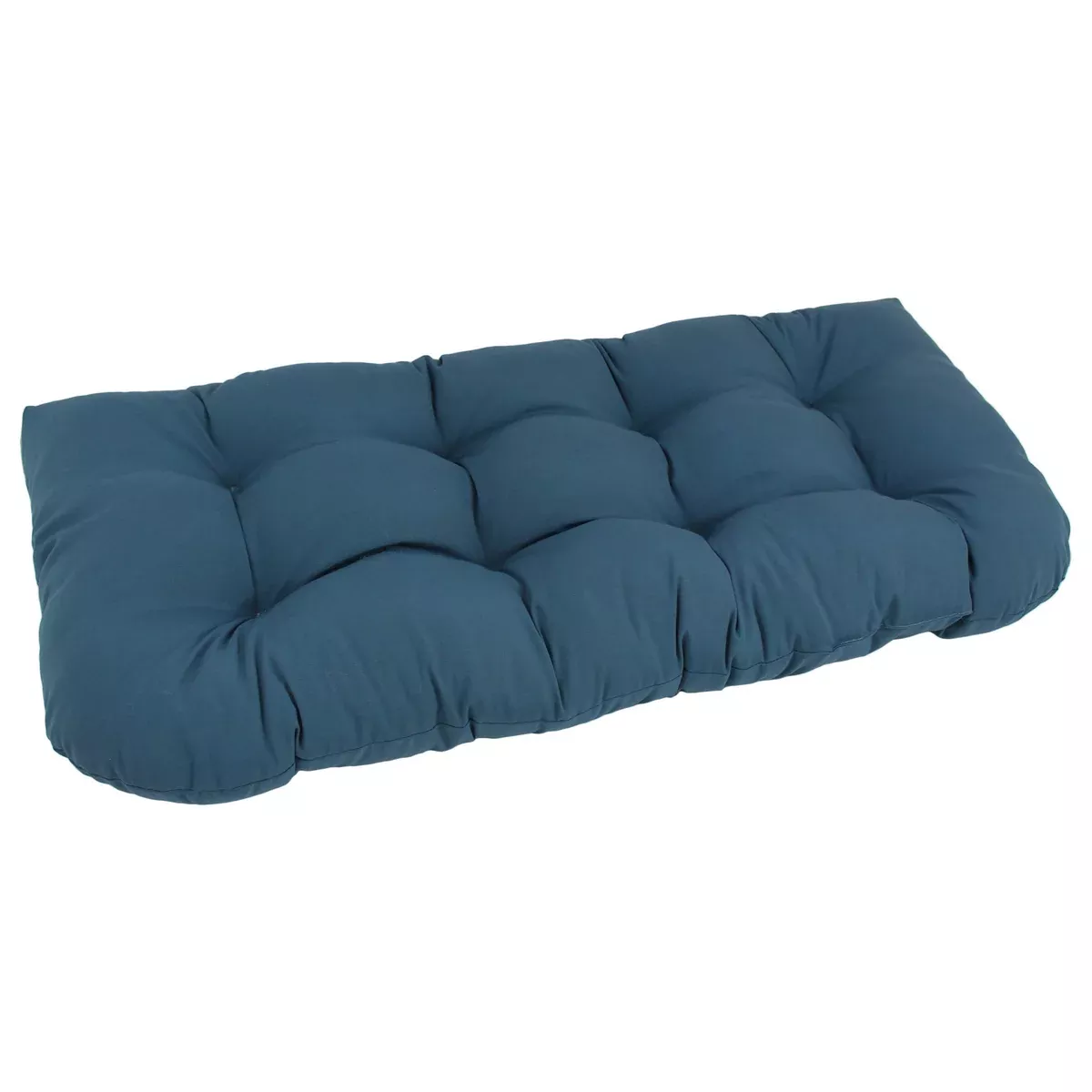 Blazing Needles Twill Rounded Back Loveseat Cushion, 42" x 19", Indigo 1 Count