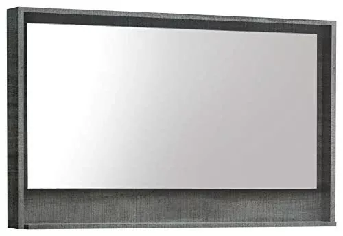 Bosco 48" Framed Mirror With Shelve - Ocean Gray Finish