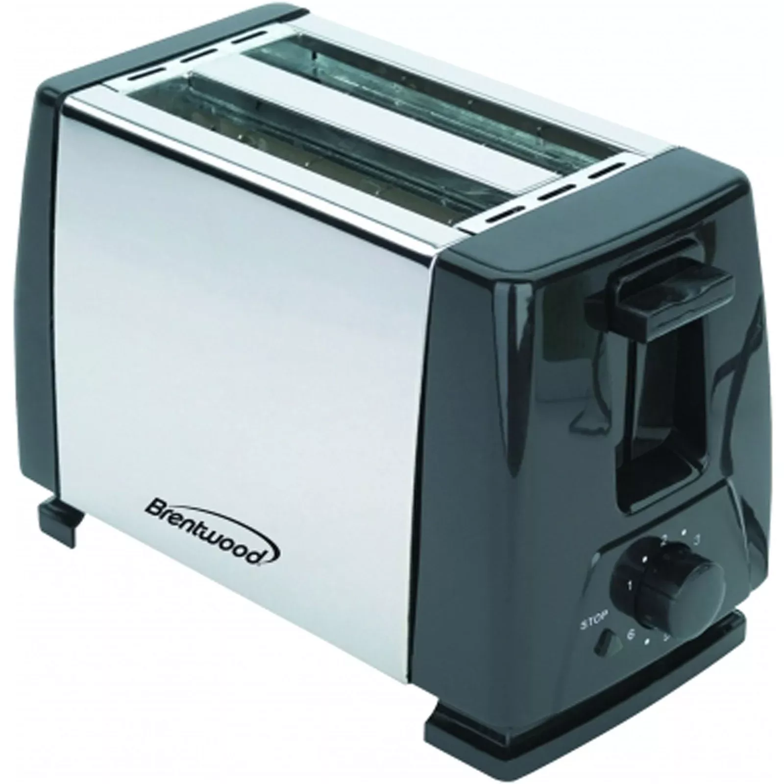 Brentwood2-Slice Toaster (Stainless Steel and Black)