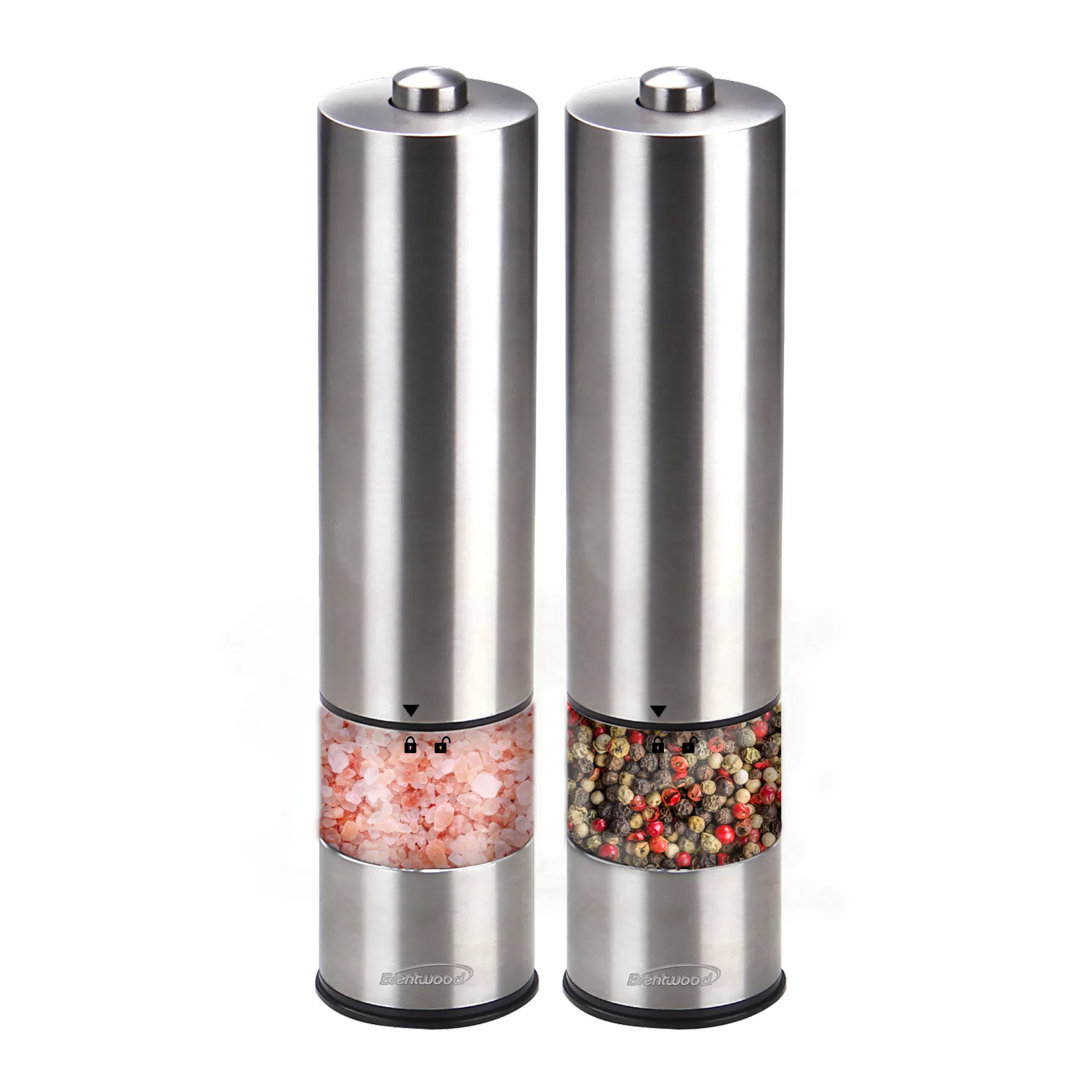 BrentwoodElectric Blue LED Salt and Pepper Adjustable Ceramic Grinders