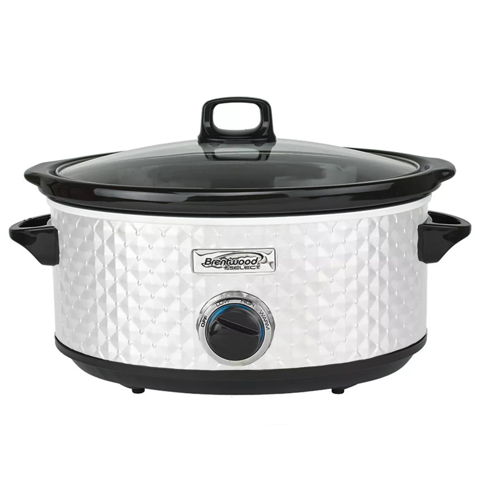 BrentwoodSelect 7 Quart Slow Cooker in White
