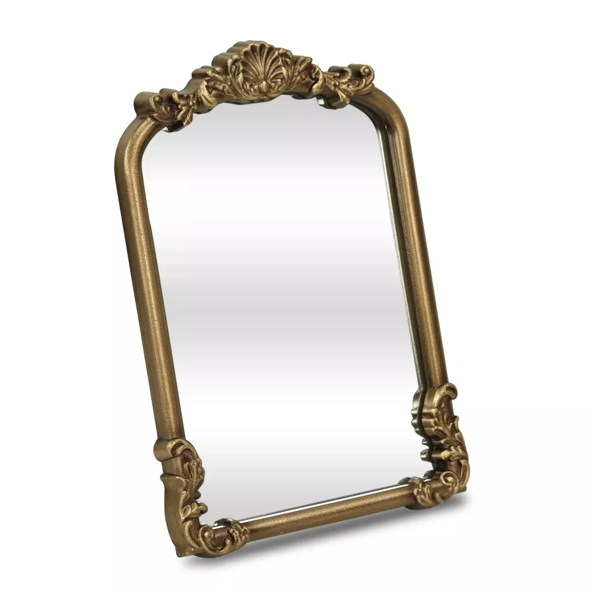Briseis 11.75" Rectangular Table Mirror – Handcrafted Wooden Frame – Modern Minimalist Matte Black Finish – for Living Room Tabletop Decor - by Cheungs