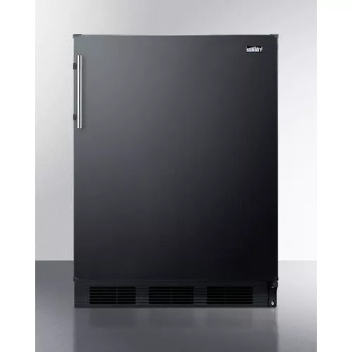 Built-In Undercounter Refrigerator/FreezerCycle Defrost With A Deluxe Interior And Black Exterior Finish - CT663BKBI Summit