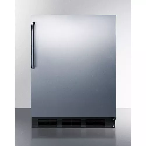 Built-In Undercounter Refrigerator/FreezerCycle Defrost With Deluxe Interior, Stainless Steel Wrapped Door, Thin Handle, And White Cabinet - CT661WBISSHV Summit