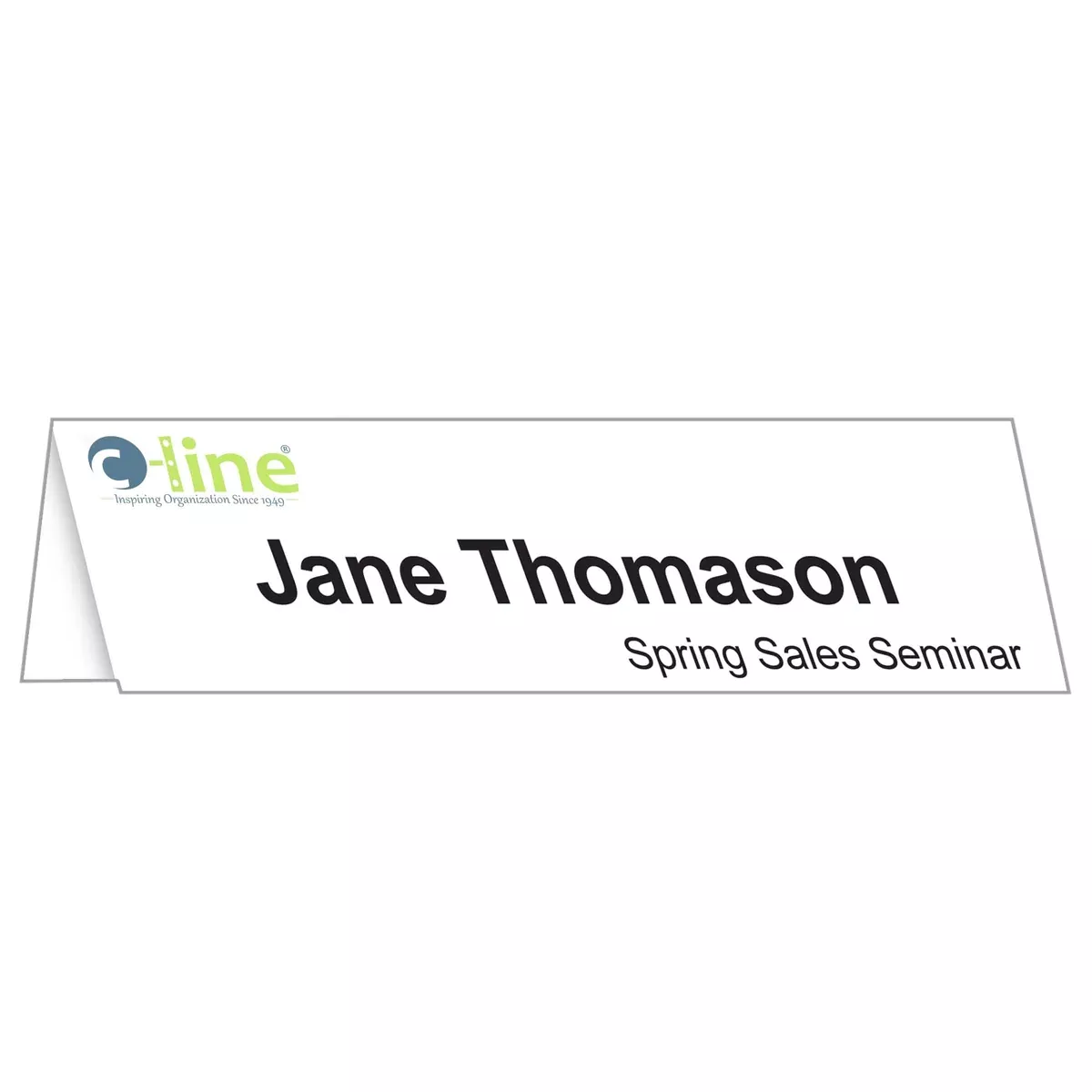 "C-Line Printer-Ready Scored Name Tent Cards, 11 x 4-1/4 Inches (Folded Size), 8-1/2"" x 11"" White Cardstock Sheets, Box of 50 (87517)", large