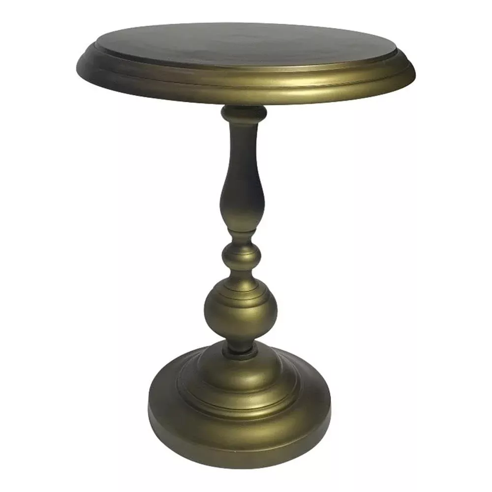Carolina Classic Pearson Metal Accent Table - Antique Brass