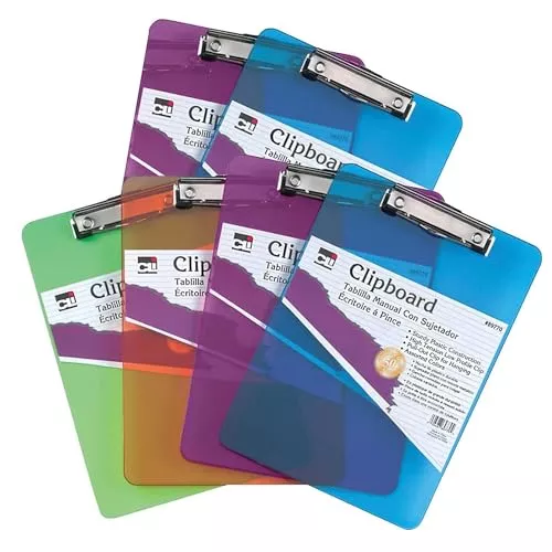 CHARLES LEONARD (6 EA) PLASTIC CLIPBOARD 89770-6