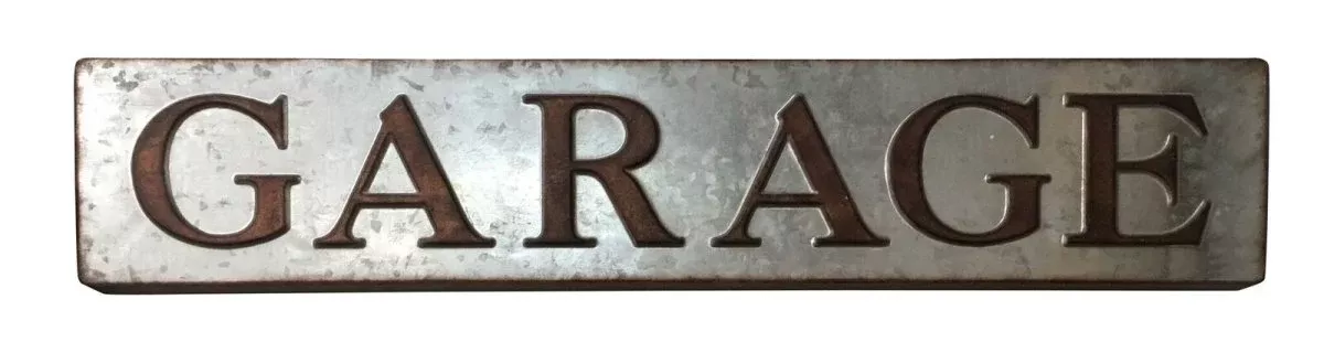 Cheung's 4784 Galvanized Metal Wall Sign - Garage