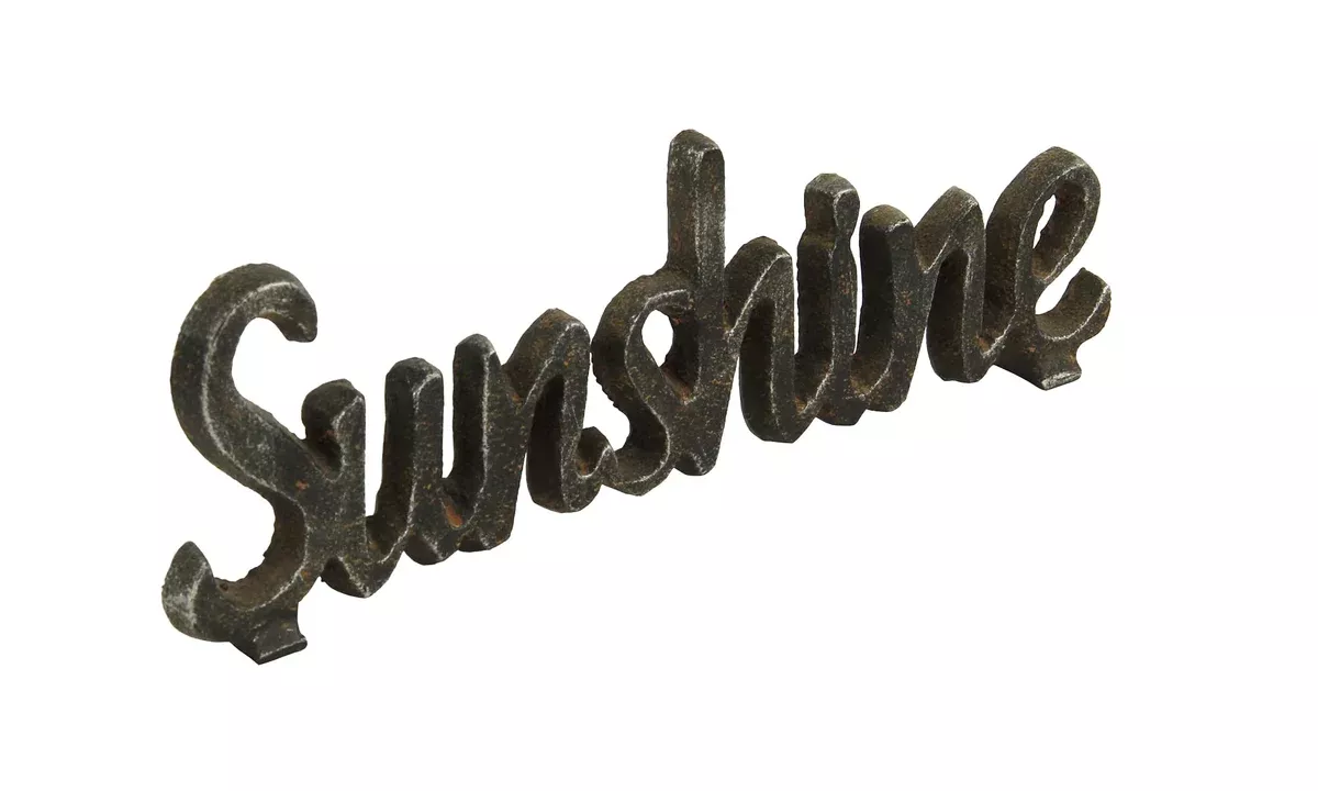 Cheung's Cast Iron Decor-Sunshine Table Décor, Black