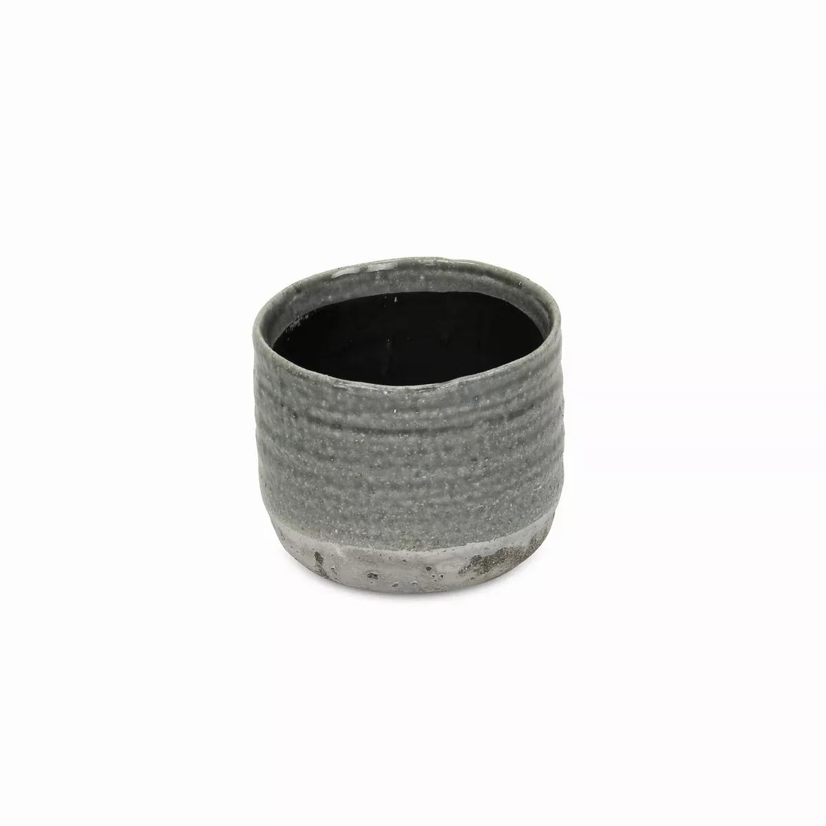 Cheung's Home Decorative Modern Medea Two-Toned Round Ceramic Pot - Medium