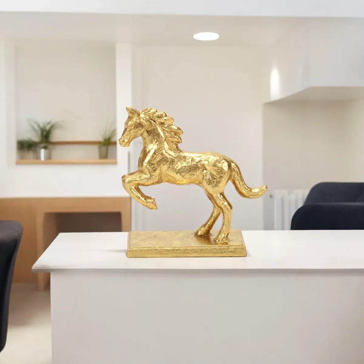 Cheungs Balik Golden Cast Iron Rearing Horse 6030GD