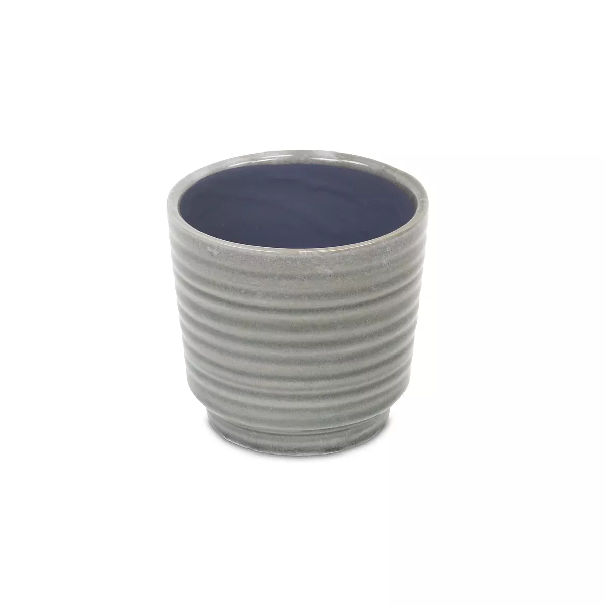 Cheungs Gray Rippled Ceramic Planter