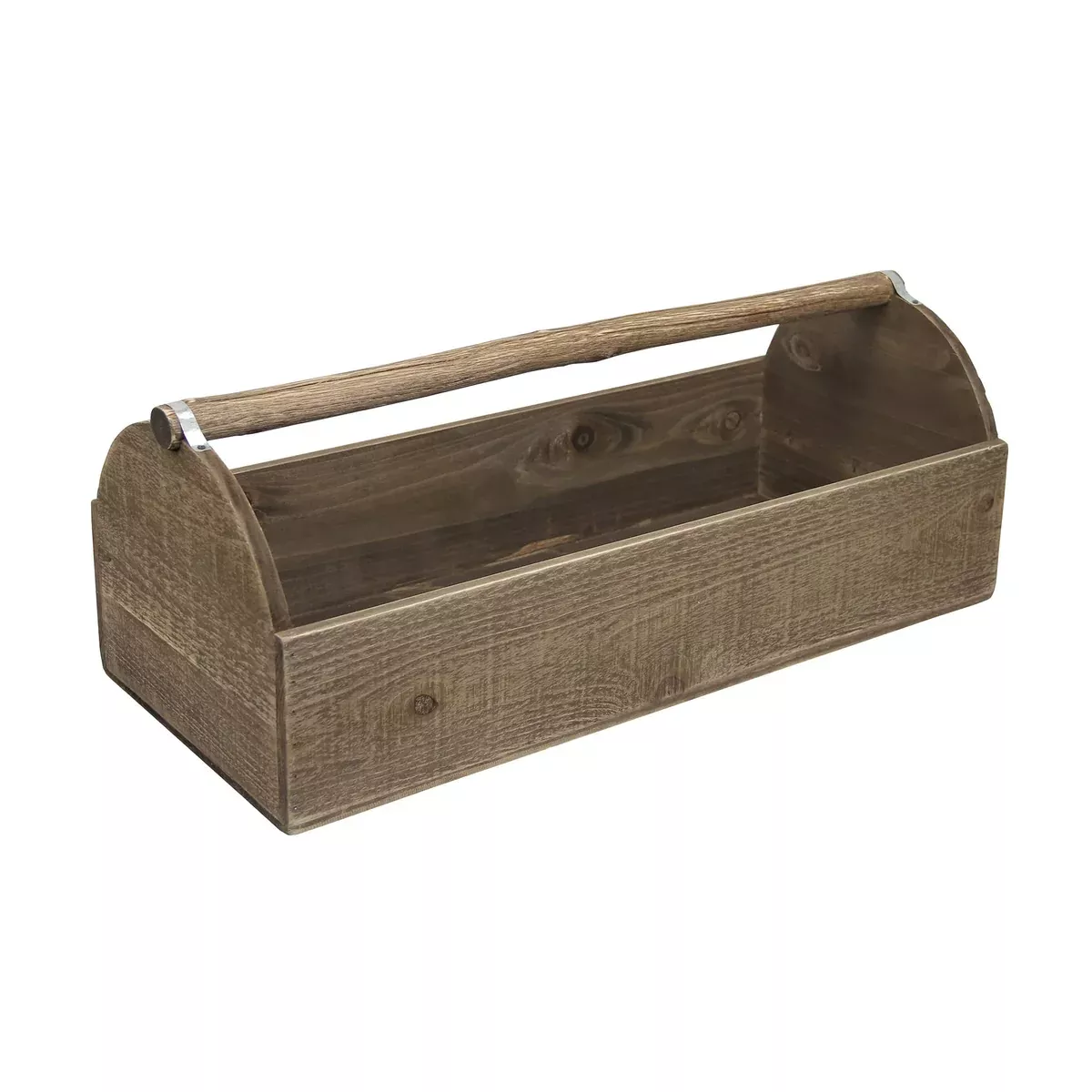 Cheungs Rectangular Wooden Caddy with Wood Handle