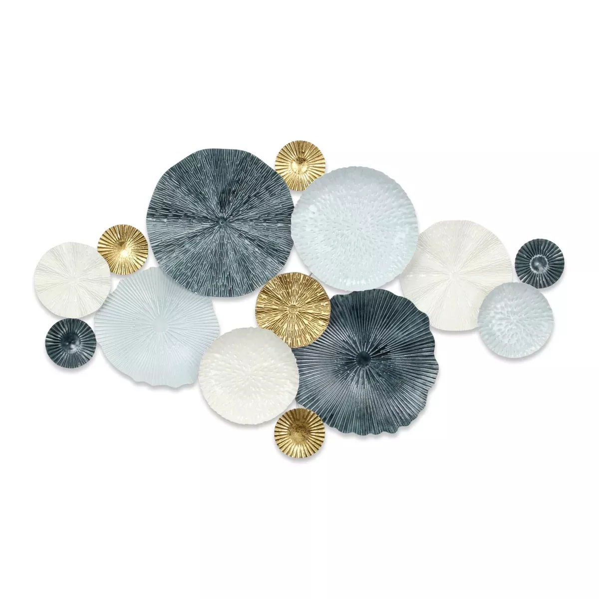 Cheungs Saoirse Multi Round Panel Nautical Wall Decor - Blue | White | Gold 5997
