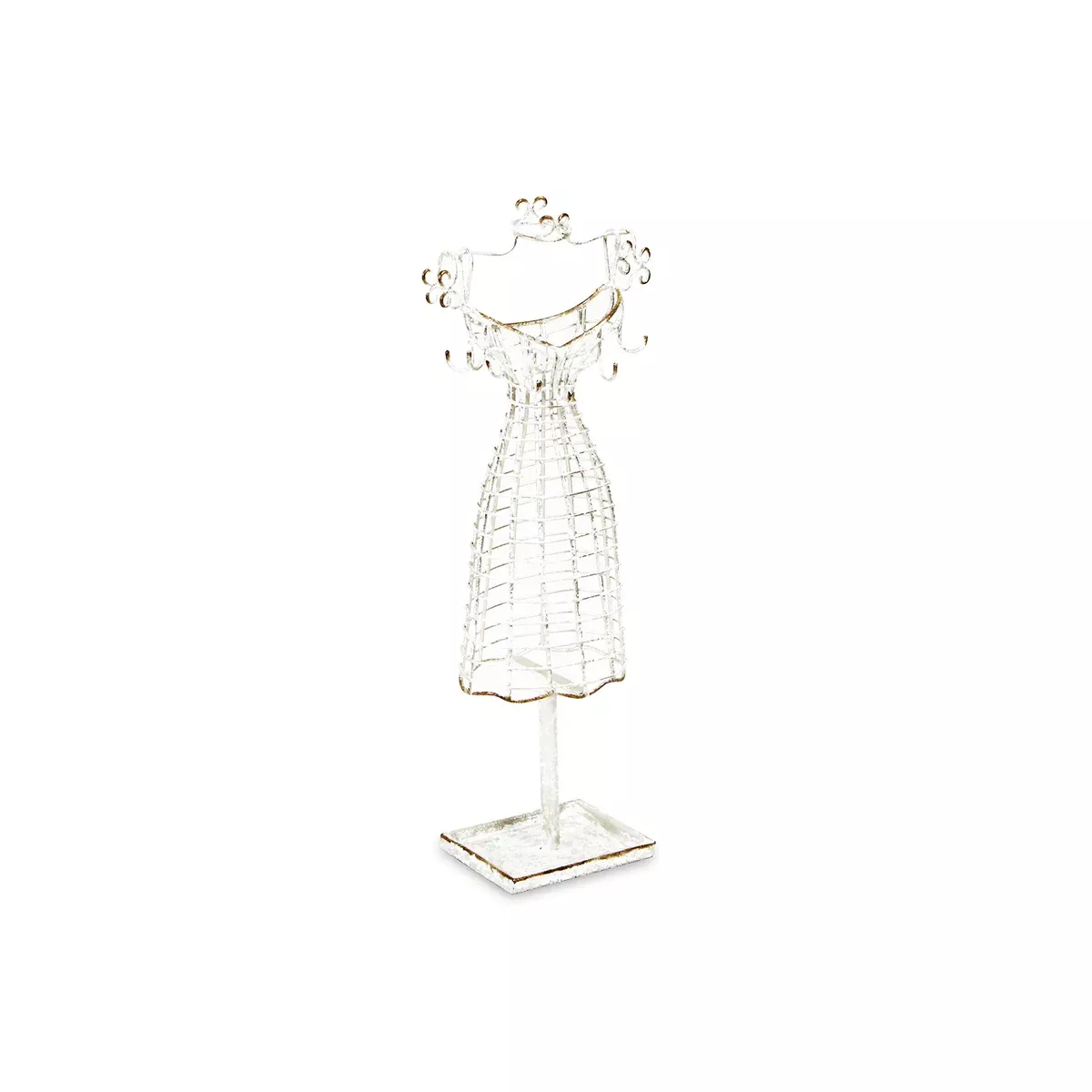 Cheungs Silver Metal Wire Dress Form Table Décor Decorative Accessory