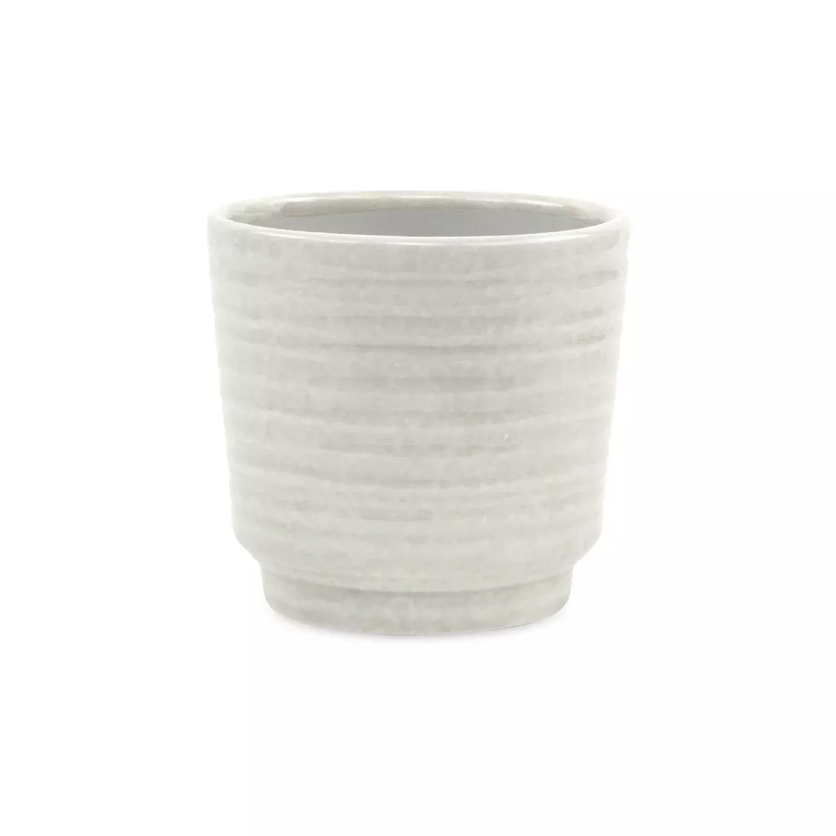 Cheungs White Rippled Ceramic Planter