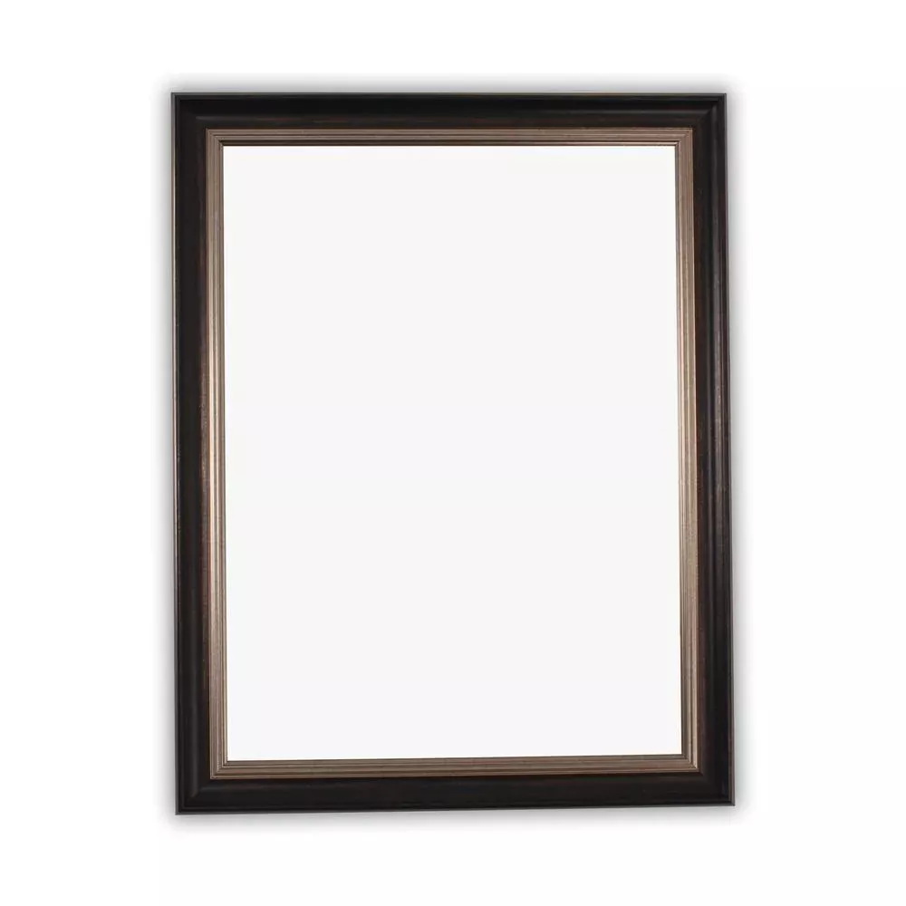 CHLOE'S Reflection Black Walnut Finish Framed Wall Mirror 35'' Height - CHLOE Lighting