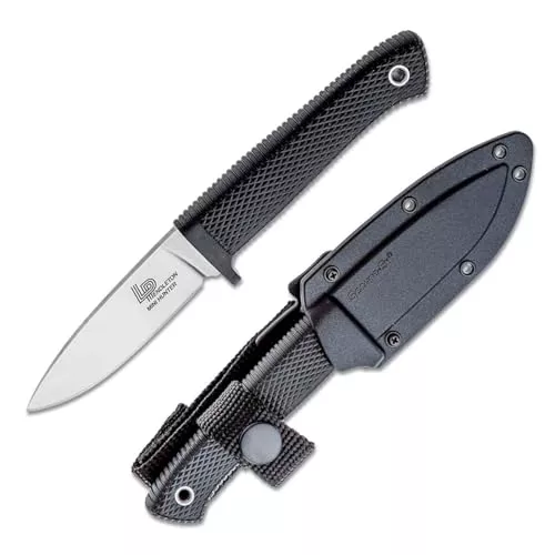 COLD STEEL Pendleton Mini Hunter Compact Lightweight 3-Inch 3V Steel Fixed Blade Hunting Knife Ergonomic Kray-Ex Handle, Resistant Secure-Ex Sheath
