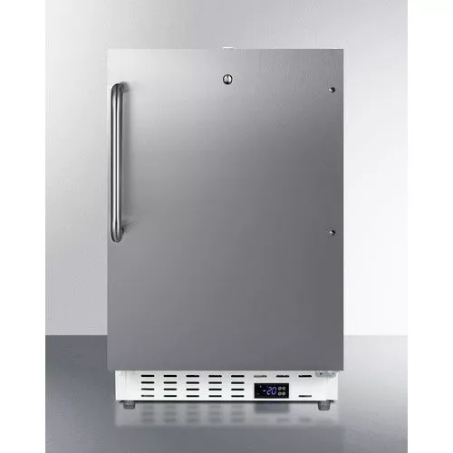 Commercially Aproved Undercounter ADA Compliant Freezer With White Cabinet And Stainless Steel Door - SCF505SSTBADA Summit Commercial