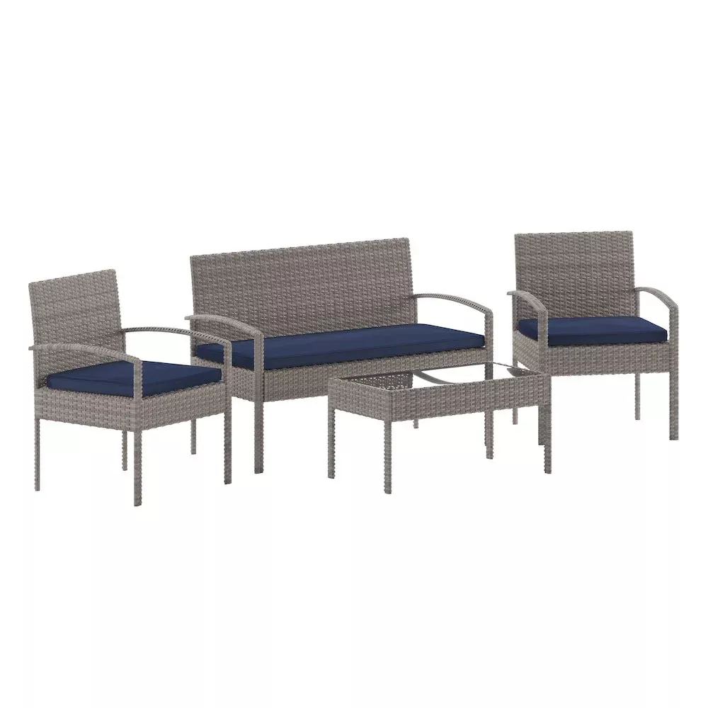 Contemporary Outdoor Seating Set - Flash Furniture