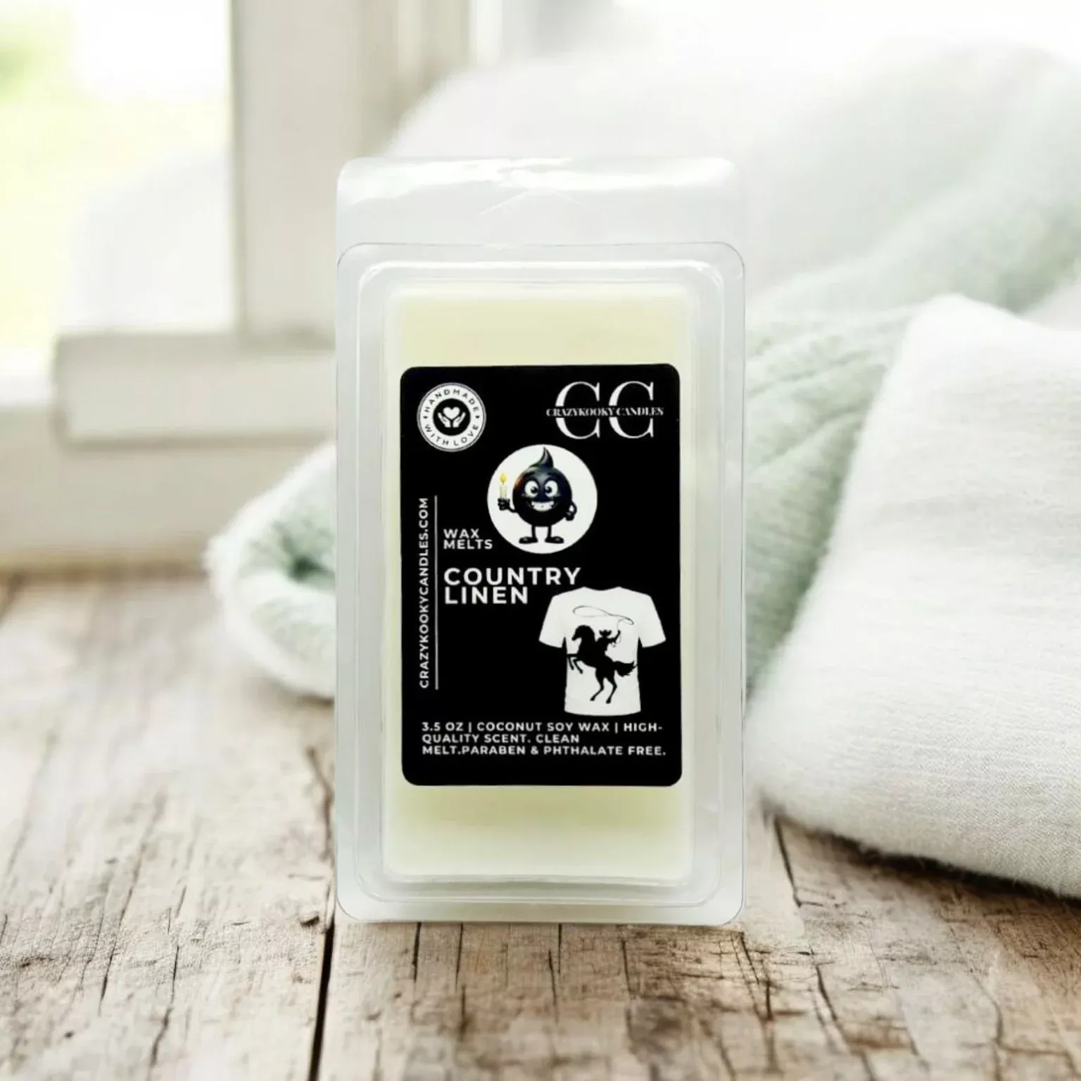COUNTRY LINEN - Wax Melts, Scented Coconut Soy, 3.5oz