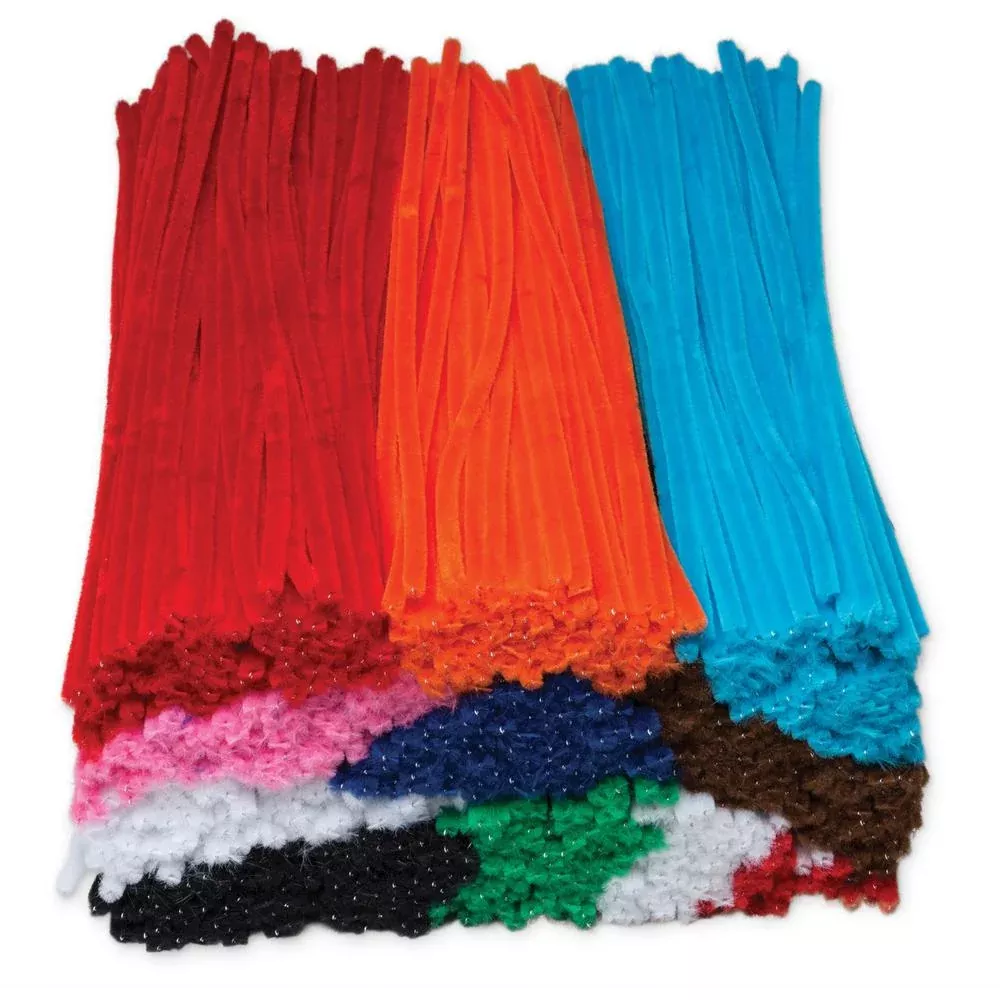 Creativity Street Jumbo Chenille Pipe Cleaner Stems - Craft, Classroom Activities - 1000 Piece(s) - 12''Height x 0.2''Diameter - 1000 / Box - Assorted - Polyester