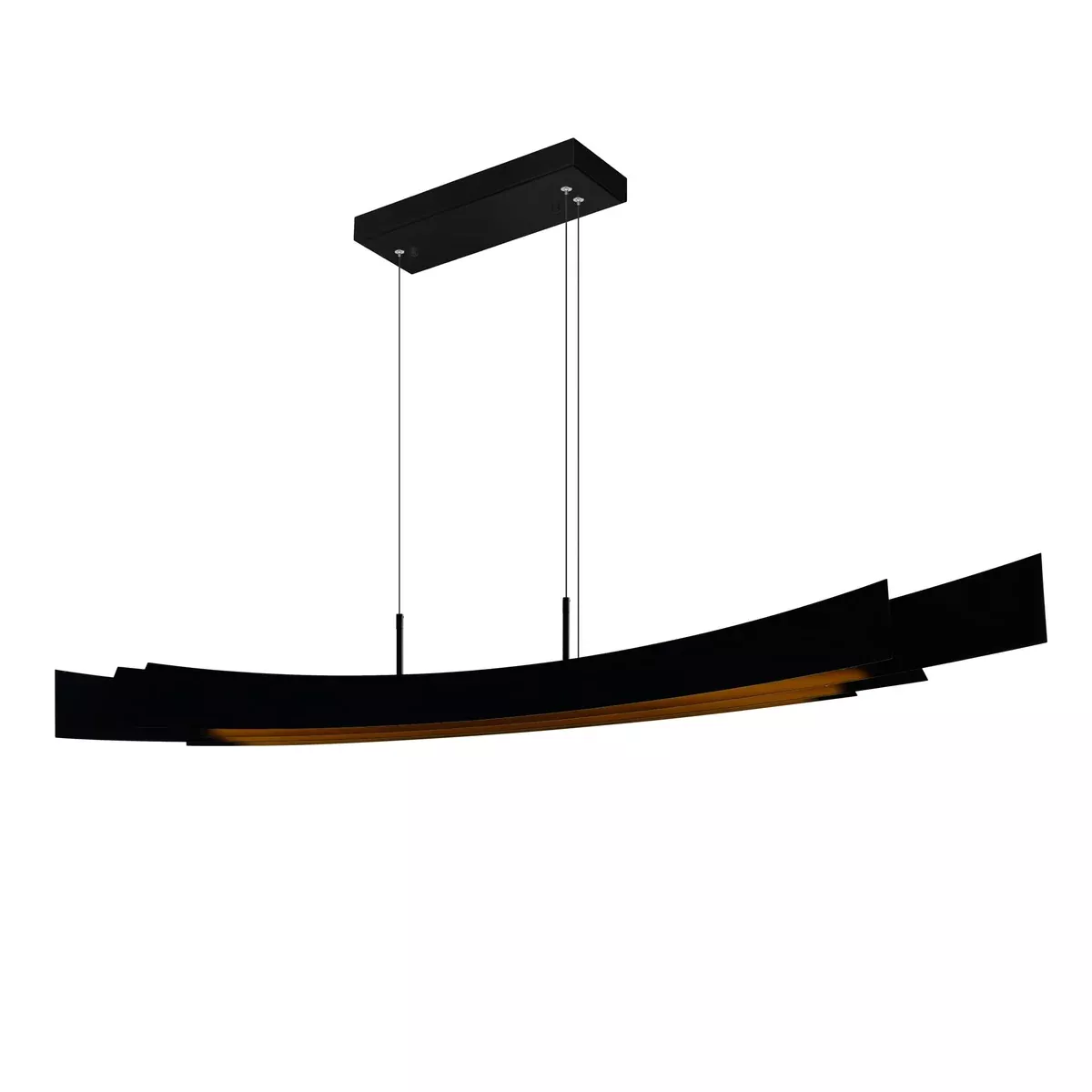 CWI Lighting 72" Black Chandelier with Integrated LED - Modern Linear Ceiling Light Fixture, Adjustable Height, Dimmable, 3-Year Warranty (BACL Certified) for Dining Room, Kitchen, or Living Room