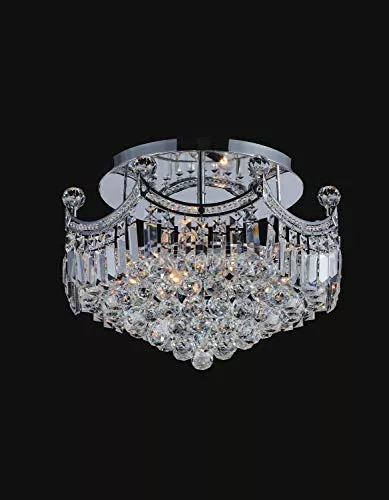 CWI Lighting Amanda 8 Light Flush Mount with Chrome finish Fom