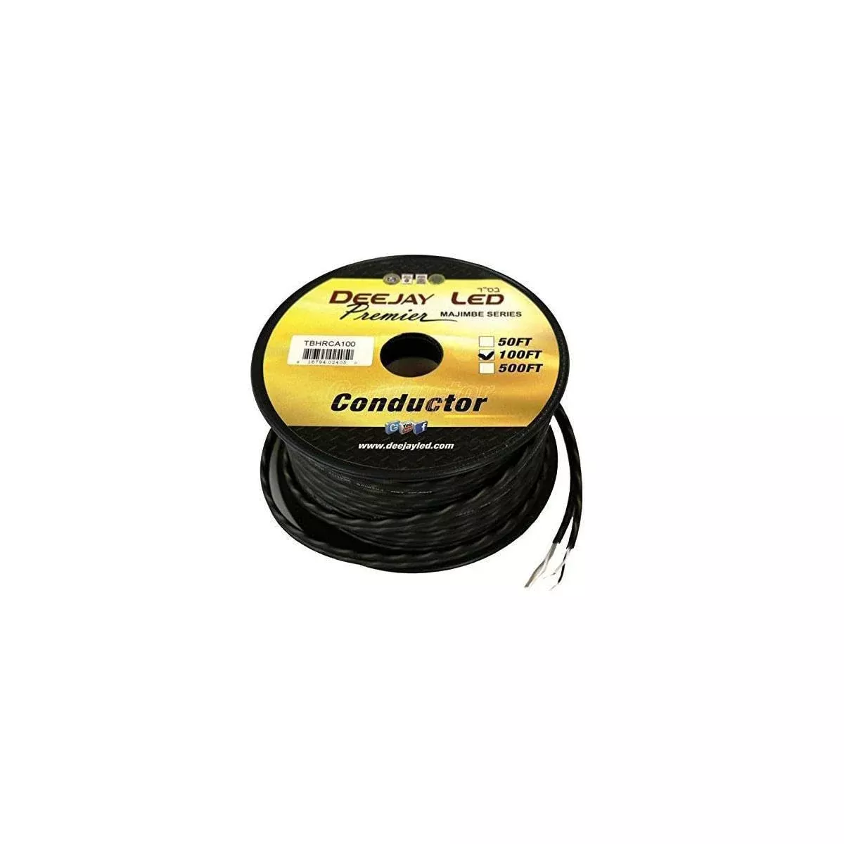 DEEJAY LED DEEJAY LED TBHRCA100 Twisted Rca Cable Roll, 100'