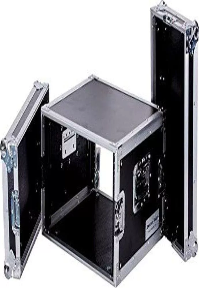 DEEJAY LED Fly Drive Case For 19-in Width DJ Amplifier or Similarly Sized Equipment w/Laptop Shelf w/Wheels - TBH6UAD