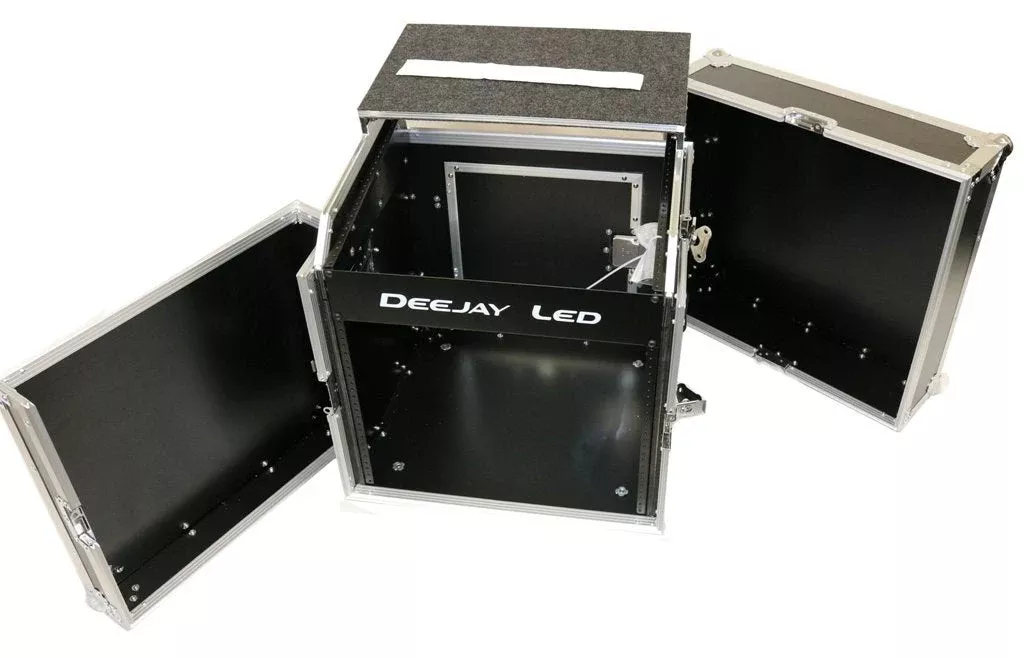 DEEJAY LED Fly Drive Rack Case 8U-Space ideal for DJ Amplifiers w/Sliding Laptop Shelf - TBHM8ULT