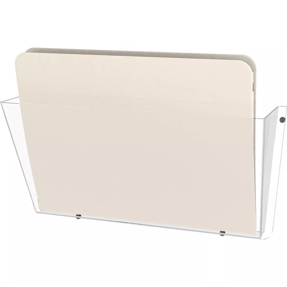 Deflecto Unbreakable DocuPocket - 1 Pocket(s) - 1 Compartment(s) - 6.5'' Height x 14.5'' Width x 3'' Depth - Unbreakable - Clear - Plastic - 1 Each - deflecto