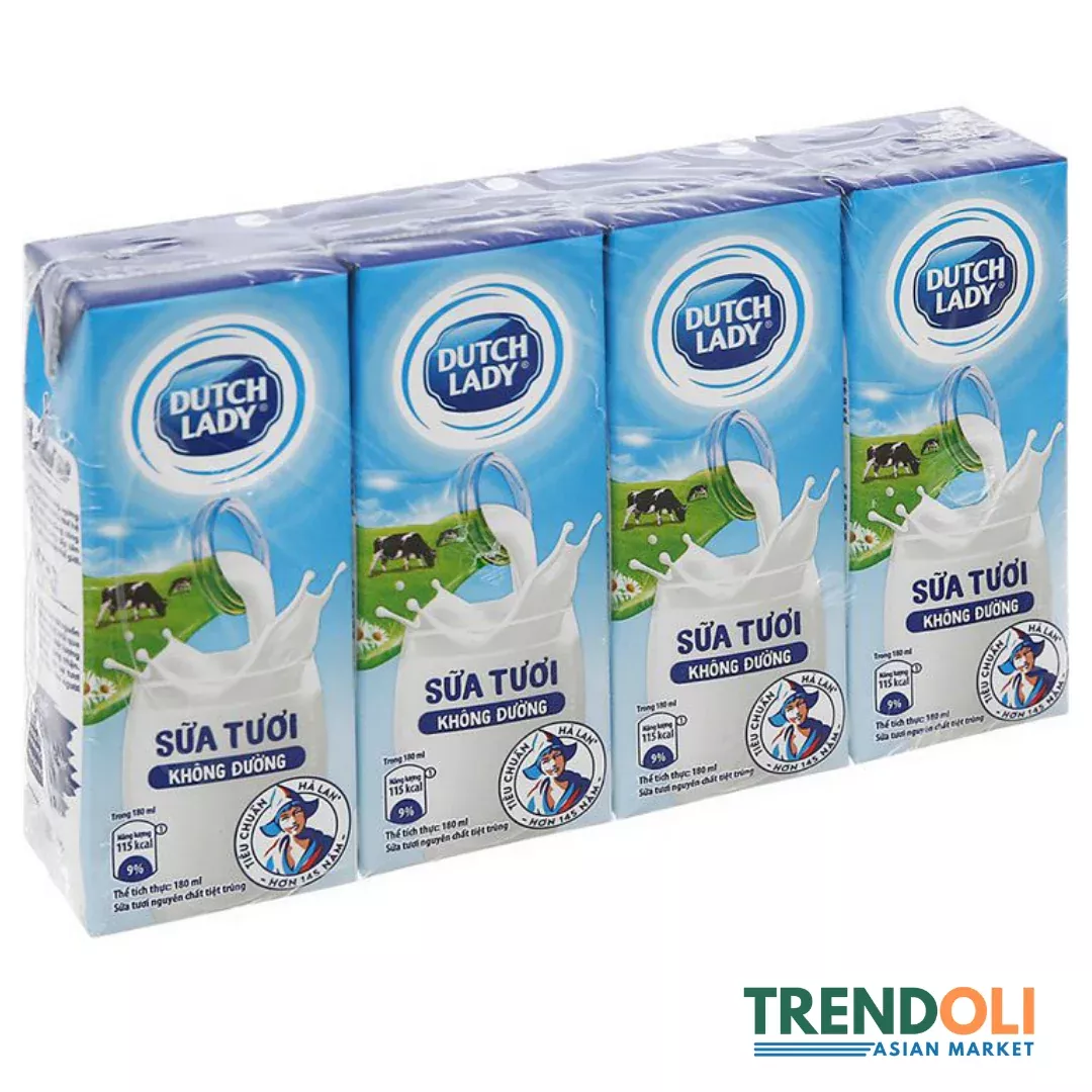 Dutch Lady Sweetened UHT Milk 180ml each - pack of 4