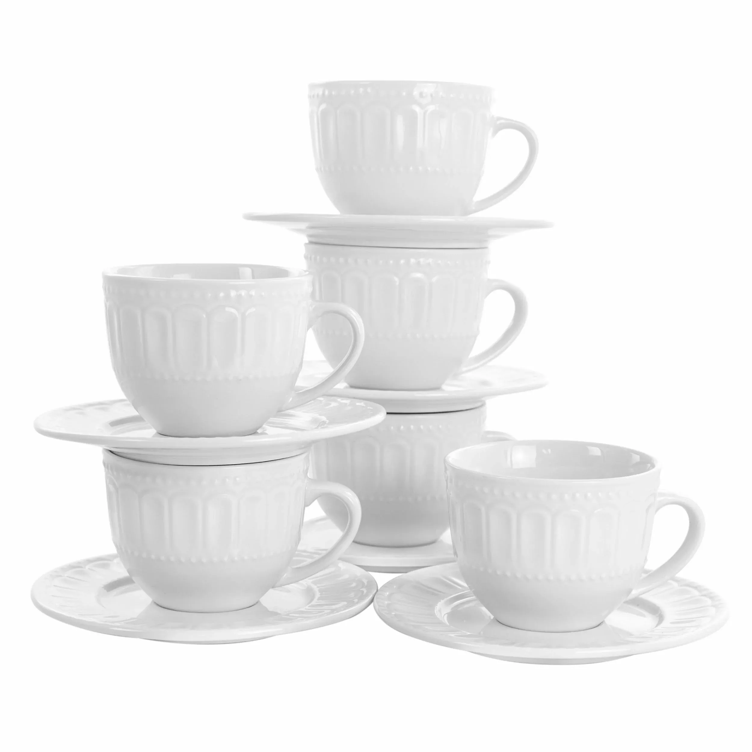 ElamaCharlotte 6 Piece Mug Set in White
