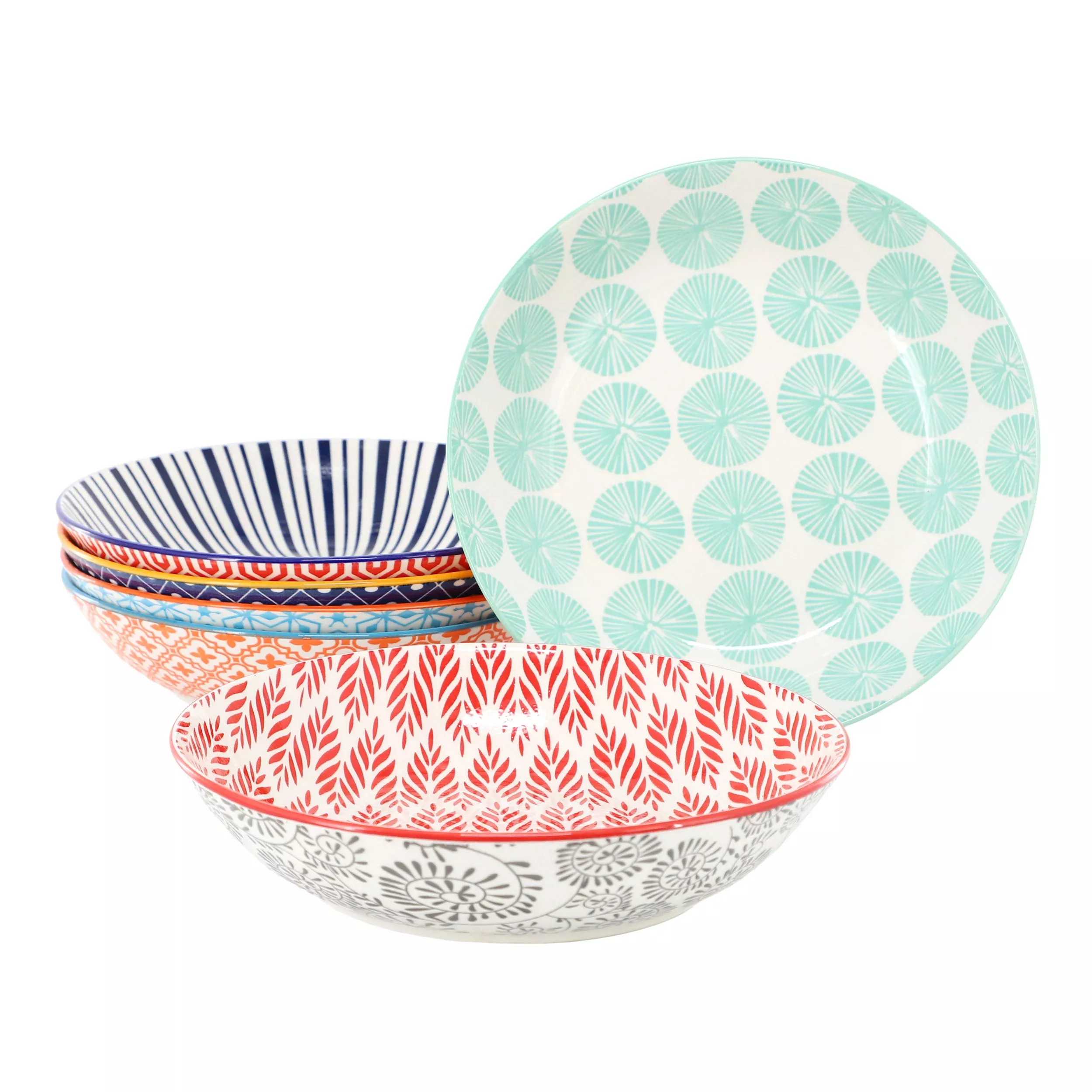 ElamaGiovanna 6 Piece Assorted Porcelain Bowl Set