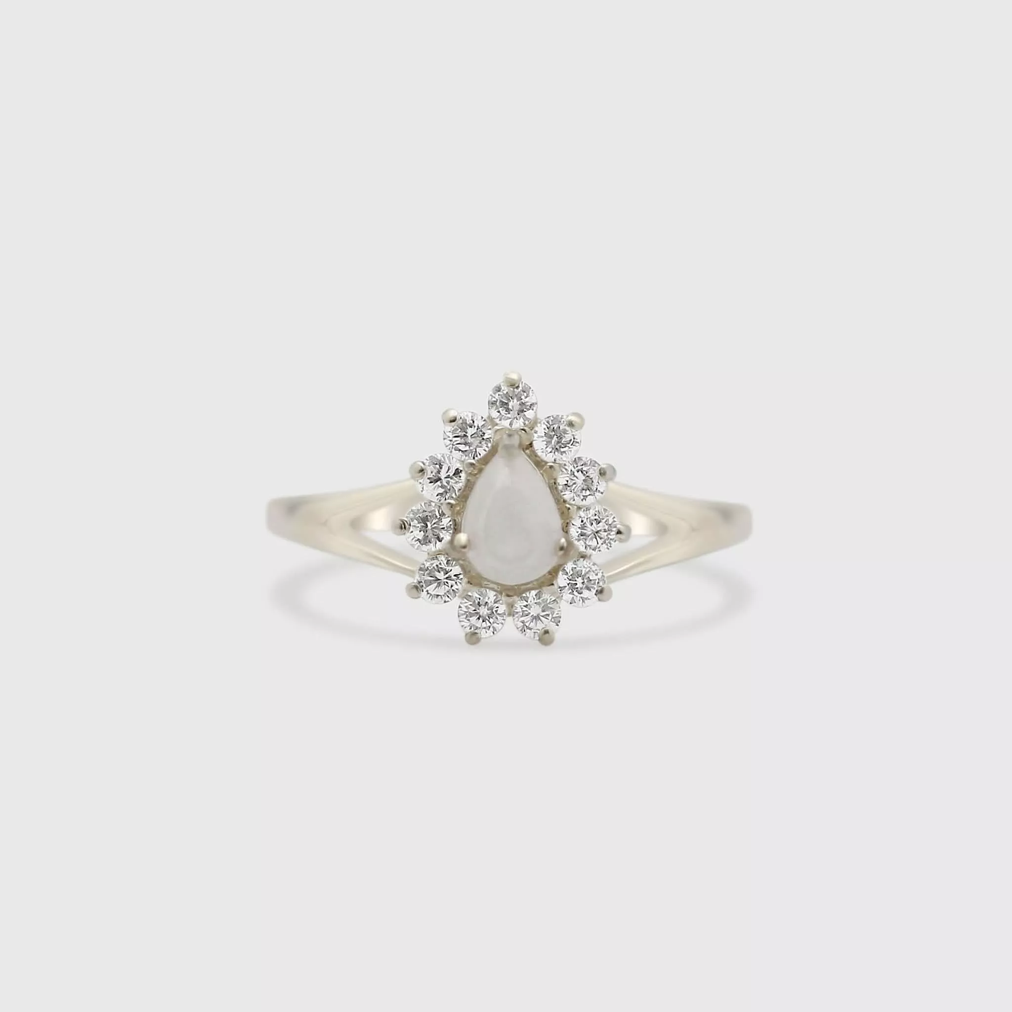 Gem Teardrop Ring