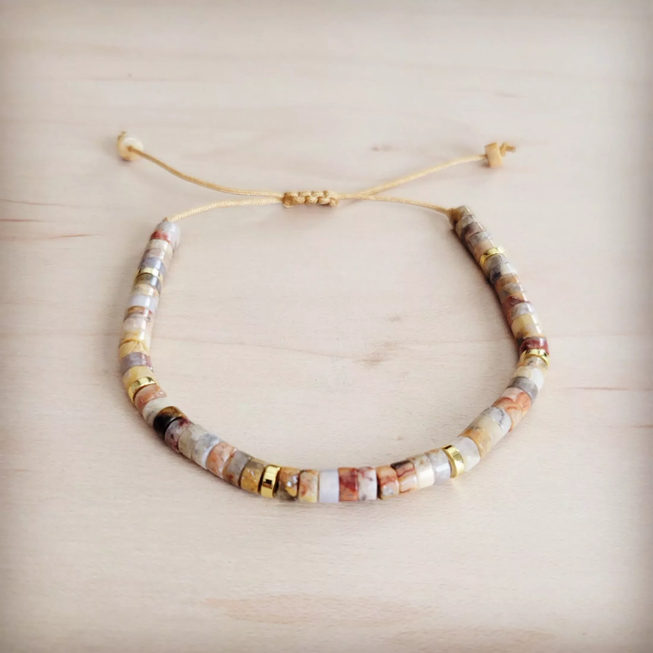 Genuine Aqua Terra & Gold Adjustable Bracelet 811r