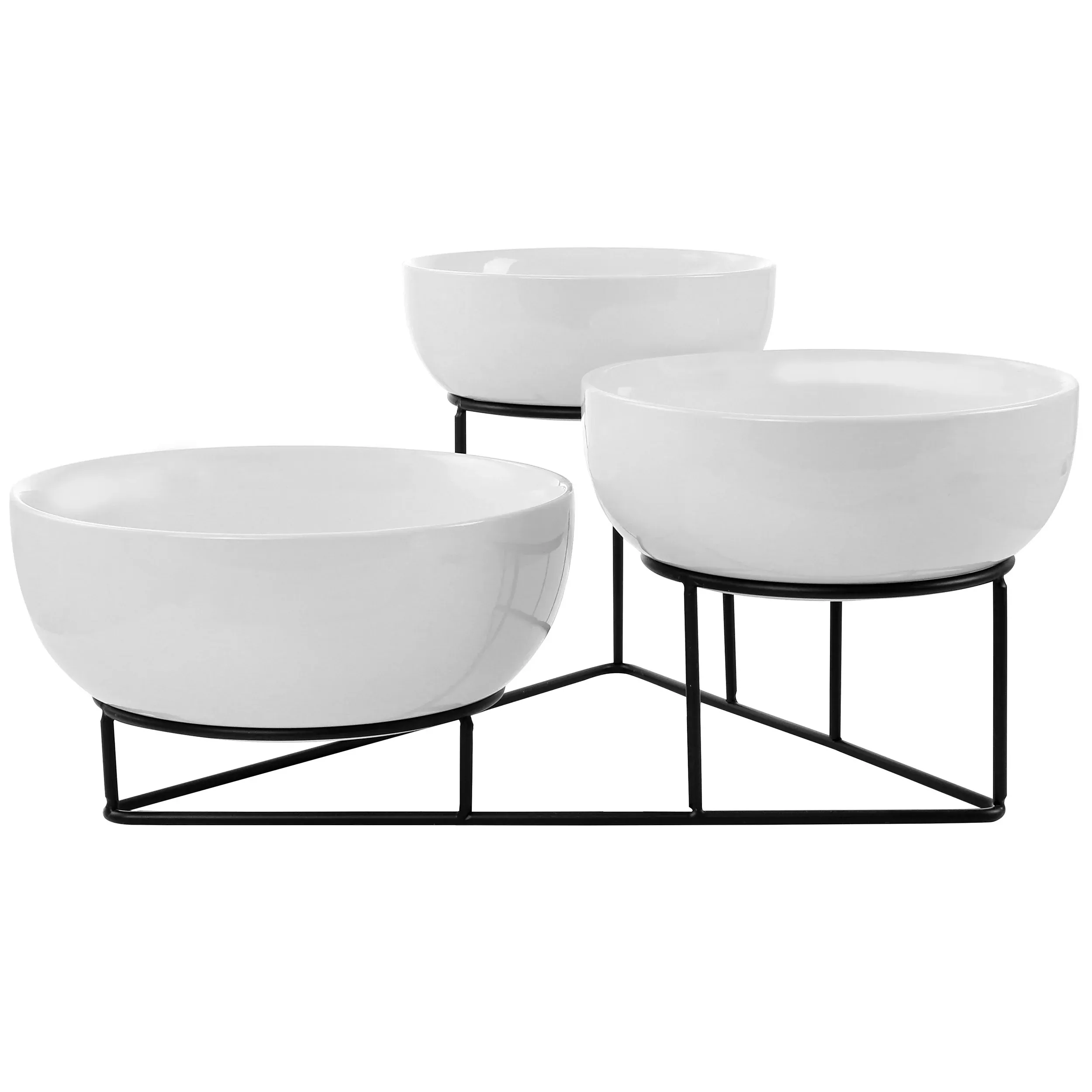 Gibson Elite4 Piece Bowl Set with Metal Rack