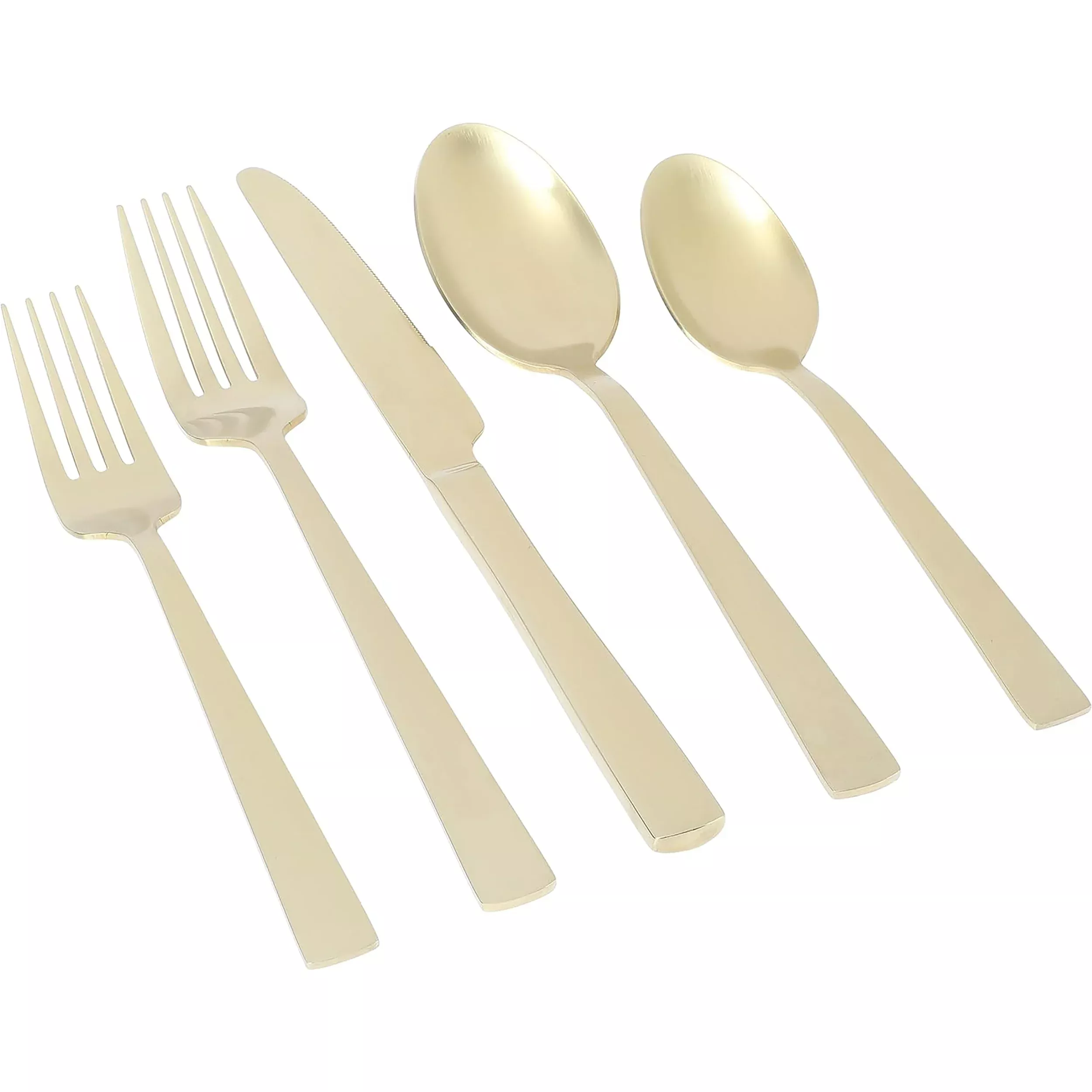 Gibson EliteEarlston 20 Piece Stainless Steel Flatware Set in Champagne Gold