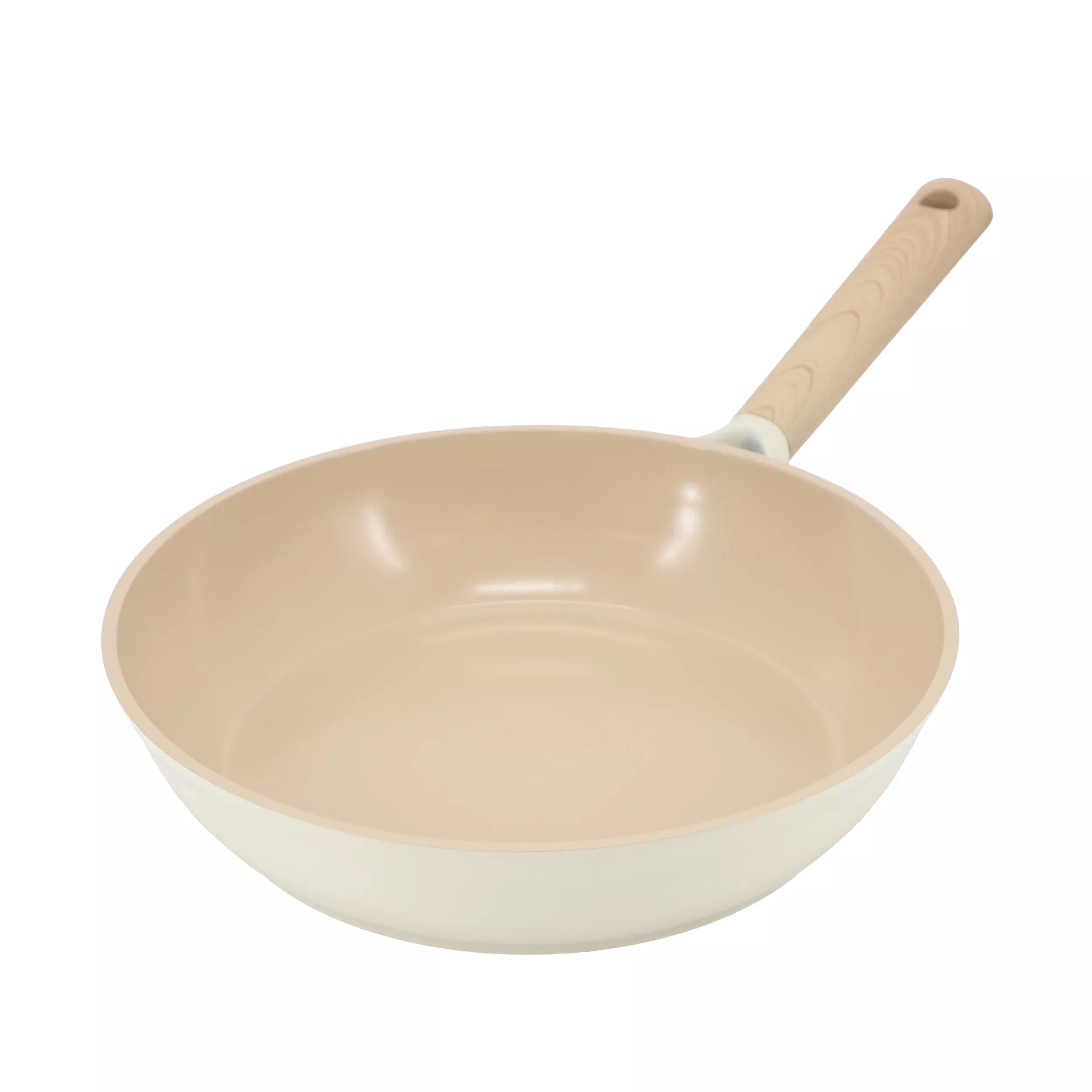 Gibson EliteFolkstone 10 Inch Ceramic Nonstick Cast Aluminum Frypan in Beige