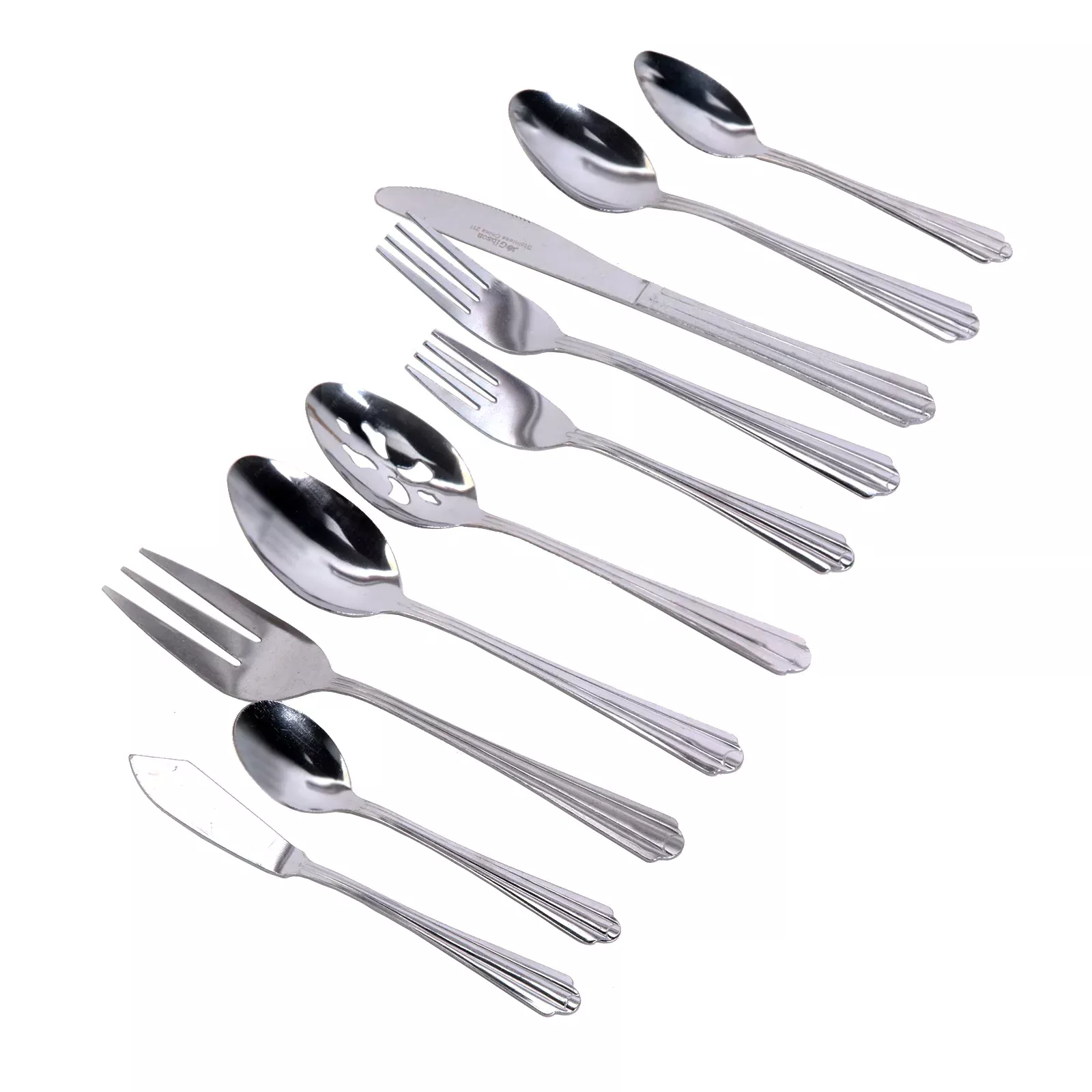 Gibson HomeClassic Canberra 45 Piece Stainless Steel Flatware Set